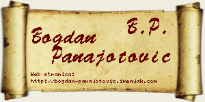 Bogdan Panajotović vizit kartica
